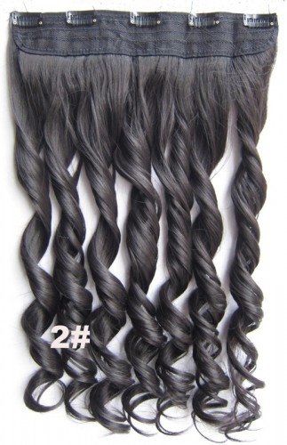 Predlžovanie vlasov, účesy - Clip in pás vlasov - kučery 55 cm - odtieň 2