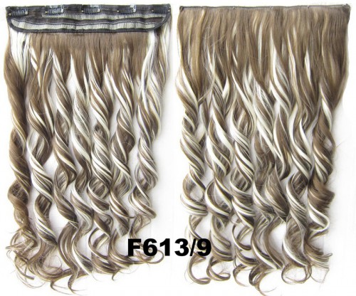 Predlžovanie vlasov, účesy - Clip in pás vlasov - kučery 55 cm - odtieň F613/9
