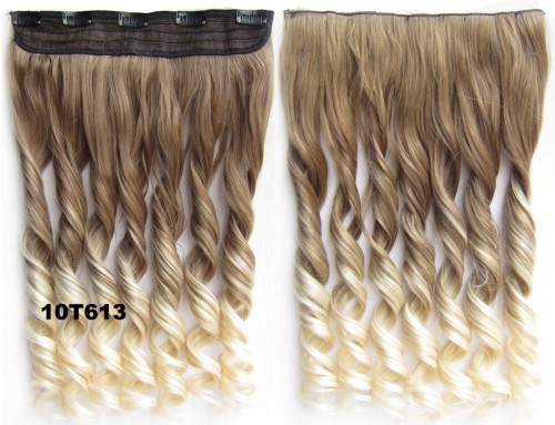 Predlžovanie vlasov, účesy - Clip in vlasy - pás, lokne - ombre - odtieň 10 T 613