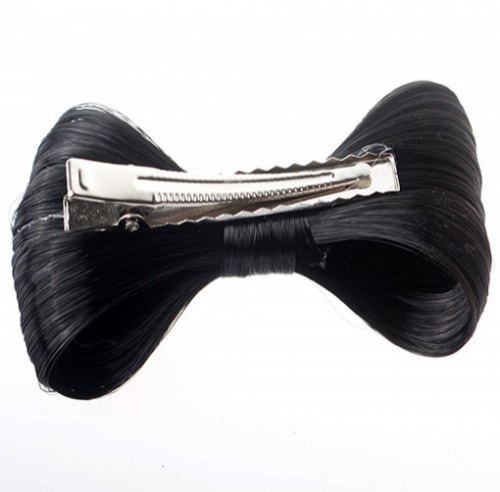 Predlžovanie vlasov, účesy - Elegantná spona do vlasov s vlasovou mašľou