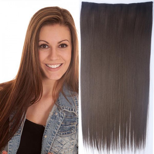 Predlžovanie vlasov, účesy - Clip in vlasy - 60 cm dlhý pás vlasov - odtieň 8