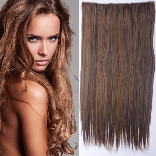 Predlžovanie vlasov, účesy - Clip in vlasy - 60 cm dlhý pás vlasov - odtieň F4/27