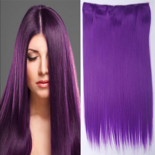 Predlžovanie vlasov, účesy - Clip in vlasy - 60 cm dlhý pás vlasov - odtieň Purple