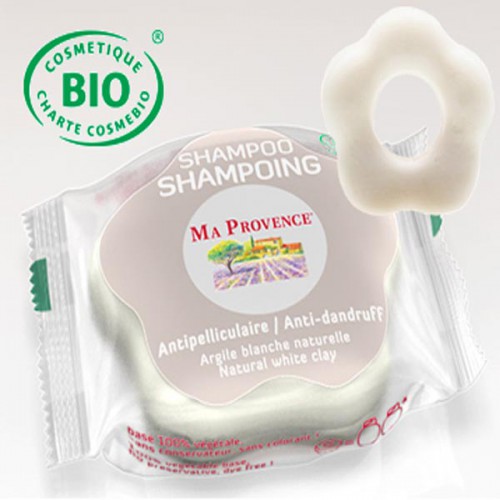 Predlžovanie vlasov, účesy - Tuhý šampón Bio Ma Provence proti lupinám, 85 g