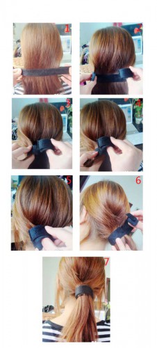 Predlžovanie vlasov, účesy - Hairagami - francouzský drdol - 2 spony