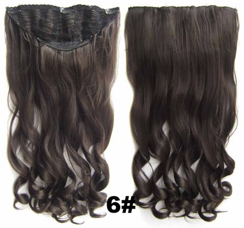 Predlžovanie vlasov, účesy - Clip in pás Jessica 60 cm vlnitý - odtieň 6