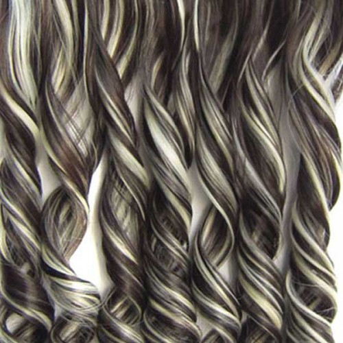 Predlžovanie vlasov, účesy - Clip in pás vlasov - lokne 55 cm - odtieň F613/6 - melír