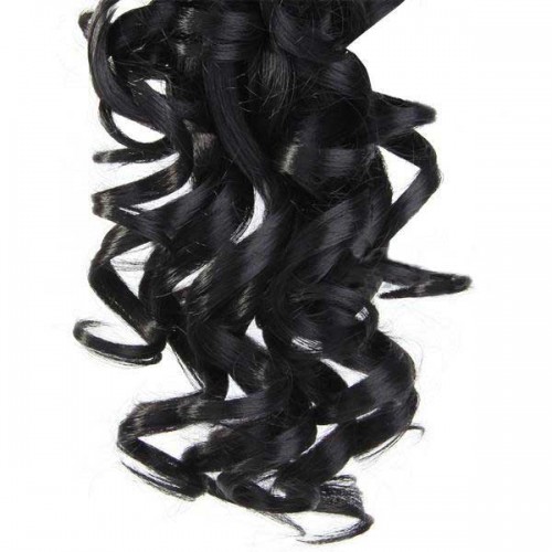 Predlžovanie vlasov, účesy - Cock lokienkový na štipci 70 cm - extra dlhý, odtieň 1 - čierny