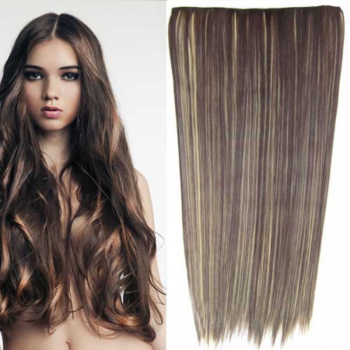 Predlžovanie vlasov, účesy - Clip in vlasy - 60 cm dlhý pás vlasov - odtieň F22/4