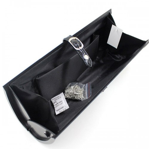 Dámska móda, doplnky - Listová kabelka - dizajn módneho časopisu - čierna Vogue