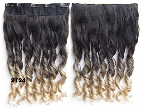 Predlžovanie vlasov, účesy - Clip in vlasy - pás, lokne - ombre - odtieň  2 T 24