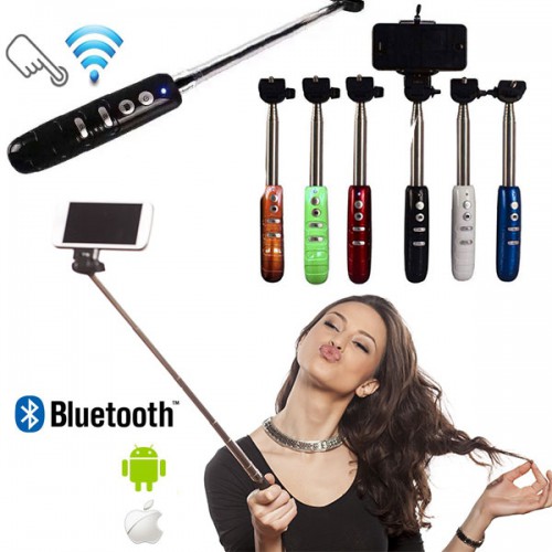 Dámska móda, doplnky - Teleskopická selfie tyč s rozšíreným bluetooth ovládaním