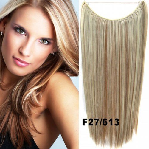 Predlžovanie vlasov, účesy - Flip in vlasy - 55 cm dlhý pás vlasov - odtieň F27/613