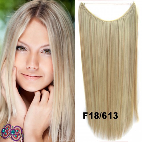 Predlžovanie vlasov, účesy - Flip in vlasy - 55 cm dlhý pás vlasov - odtieň F18/613