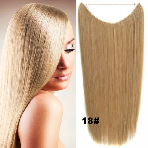 Predlžovanie vlasov, účesy - Flip in vlasy - 55 cm dlhý pás vlasov - odtieň 18