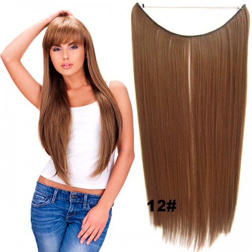 Predlžovanie vlasov, účesy - Flip in vlasy - 55 cm dlhý pás vlasov - odtieň 12