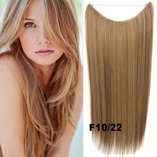 Predlžovanie vlasov, účesy - Flip in vlasy - 55 cm dlhý pás vlasov - odtieň F10/22