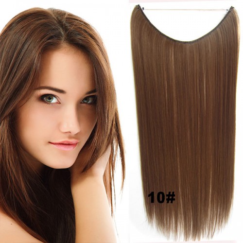 Predlžovanie vlasov, účesy - Flip in vlasy - 55 cm dlhý pás vlasov - odtieň 10