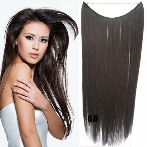 Predlžovanie vlasov, účesy - Flip in vlasy - 55 cm dlhý pás vlasov - odtieň 6
