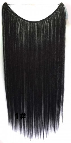 Predlžovanie vlasov, účesy - Flip in vlasy - 55 cm dlhý pás vlasov - odtieň 1#