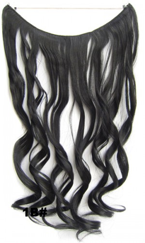 Predlžovanie vlasov, účesy - Flip in vlasy - vlnitý pás vlasov 45 cm - odtieň 1B