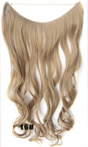 Predlžovanie vlasov, účesy - Flip in vlasy - vlnitý pás vlasov 45 cm - odtieň 16