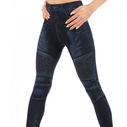 Dámska móda, doplnky - Dámske džínsové legíny - džegíny BIKER