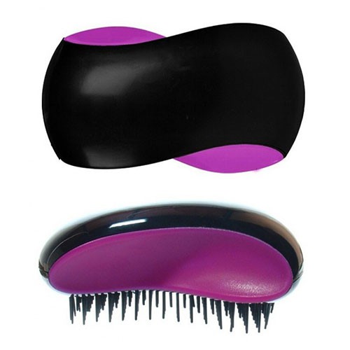 Predlžovanie vlasov, účesy - Dtangler rozčesávacia kefa na vlasy Tangle Tamer - Black Purple