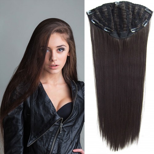 Predlžovanie vlasov, účesy - Clip in pás - Jessica 65 cm rovný - odtieň 6