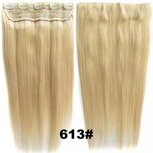Predlžovanie vlasov, účesy - Clip in vlasy ľudské - Remy 105 g - pás vlasov - 613 - blond