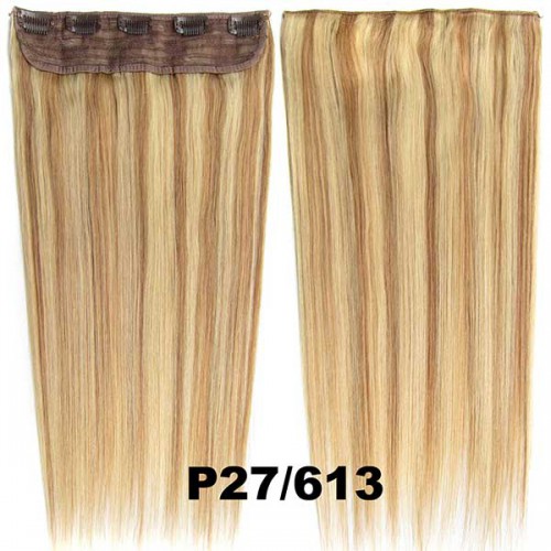 Predlžovanie vlasov, účesy - Clip in vlasy ľudské - Remy 105 g - pás vlasov - 27/613 - mix blond