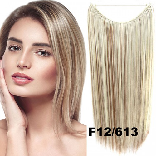 Predlžovanie vlasov, účesy - Flip in vlasy - 55 cm dlhý pás vlasov - odtieň F12/613