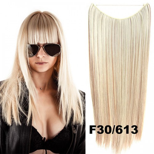 Predlžovanie vlasov, účesy - Flip in vlasy - 55 cm dlhý pás vlasov - odtieň F30/613