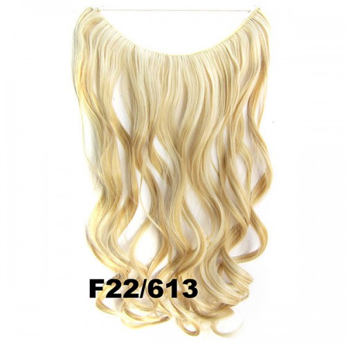 Predlžovanie vlasov, účesy - Flip in vlasy - vlnitý pás vlasov - odtieň F22/613
