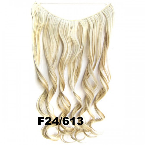 Predlžovanie vlasov, účesy - Flip in vlasy - vlnitý pás vlasov 45 cm - odtieň F24/613