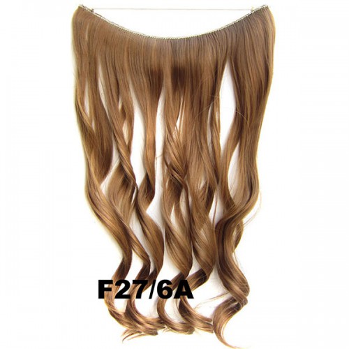 Predlžovanie vlasov, účesy - Flip in vlasy - vlnitý pás vlasov 45 cm - odtieň F27/6A