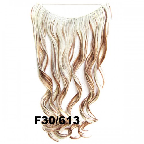 Predlžovanie vlasov, účesy - Flip in vlasy - vlnitý pás vlasov - odtieň F30/613