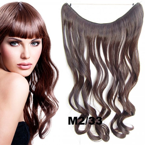 Predlžovanie vlasov, účesy - Flip in vlasy - vlnitý pás vlasov - odtieň M2/33