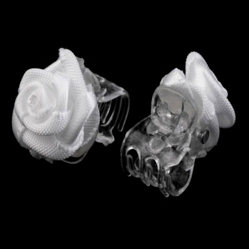 Predlžovanie vlasov, účesy - Štipec do vlasov s ružičkou