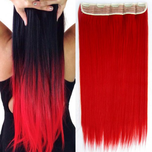 Predlžovanie vlasov, účesy - Clip in vlasy - 60 cm dlhý pás vlasov - odtieň RED
