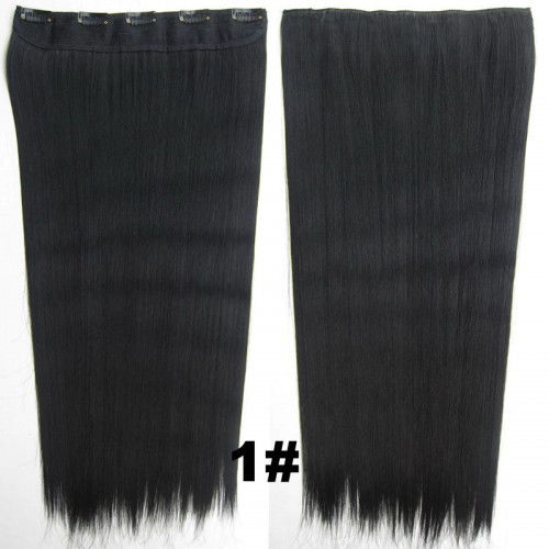 Predlžovanie vlasov, účesy - Clip in vlasy - 60 cm dlhý pás vlasov - odtieň 1#