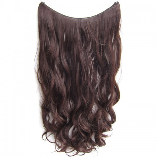 Predlžovanie vlasov, účesy - Flip in vlasy - vlnitý pás vlasov 55 cm - odtieň 4