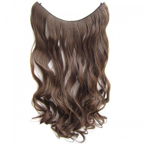Predlžovanie vlasov, účesy - Flip in vlasy - vlnitý pás vlasov 55 cm - odtieň 8