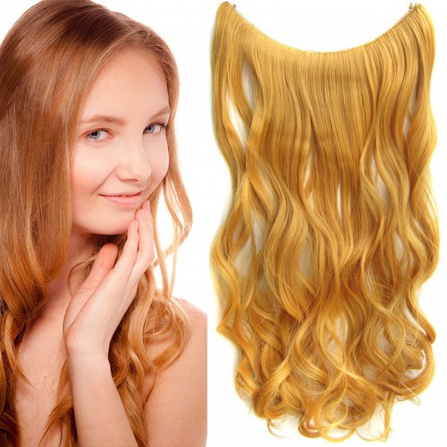 Predlžovanie vlasov, účesy - Flip in vlasy - vlnitý pás vlasov 55 cm - odtieň 144