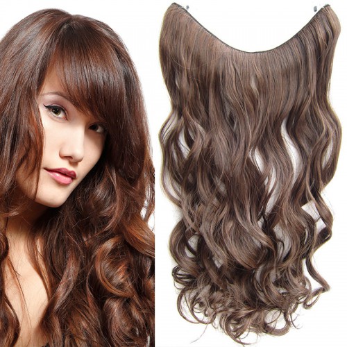 Predlžovanie vlasov, účesy - Flip in vlasy - vlnitý pás vlasov 55 cm - odtieň M2/30