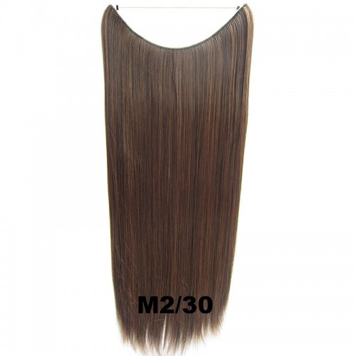 Predlžovanie vlasov, účesy - Flip in vlasy - 60 cm dlhý pás vlasov - odtieň M2 / 30