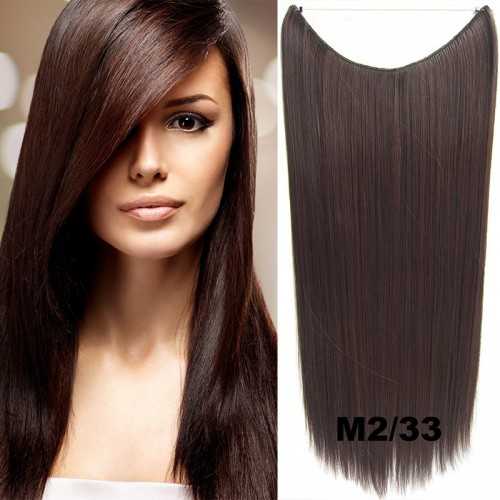 Predlžovanie vlasov, účesy - Flip in vlasy - 60 cm dlhý pás vlasov - odtieň M2/33