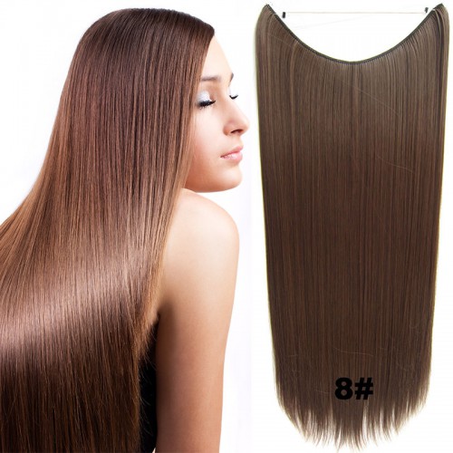 Predlžovanie vlasov, účesy - Flip in vlasy - 60 cm dlhý pás vlasov - odtieň 8