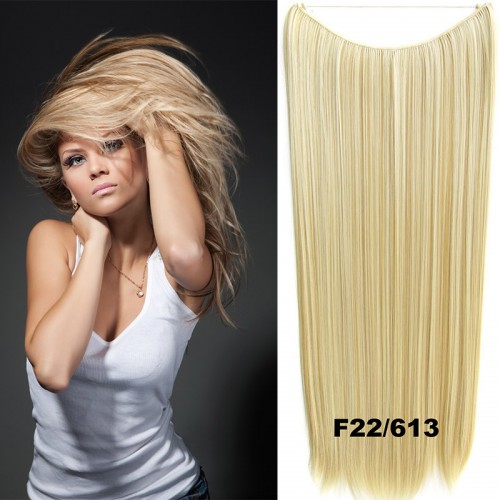 Predlžovanie vlasov, účesy - Flip in vlasy - 60 cm dlhý pás vlasov - odtieň F22 / 613