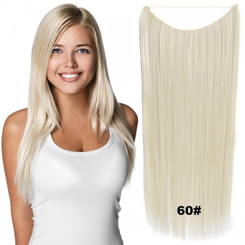 Predlžovanie vlasov, účesy - Flip in vlasy - 60 cm dlhý pás vlasov - odtieň 60